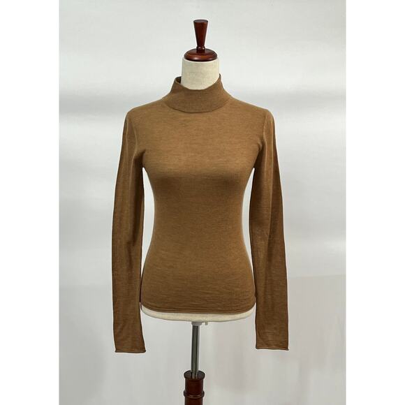 GUEST IN RESIDENCE Sz S Small Base Layer Turtleneck Sweater 100% Cashmere - Picture 8 of 8